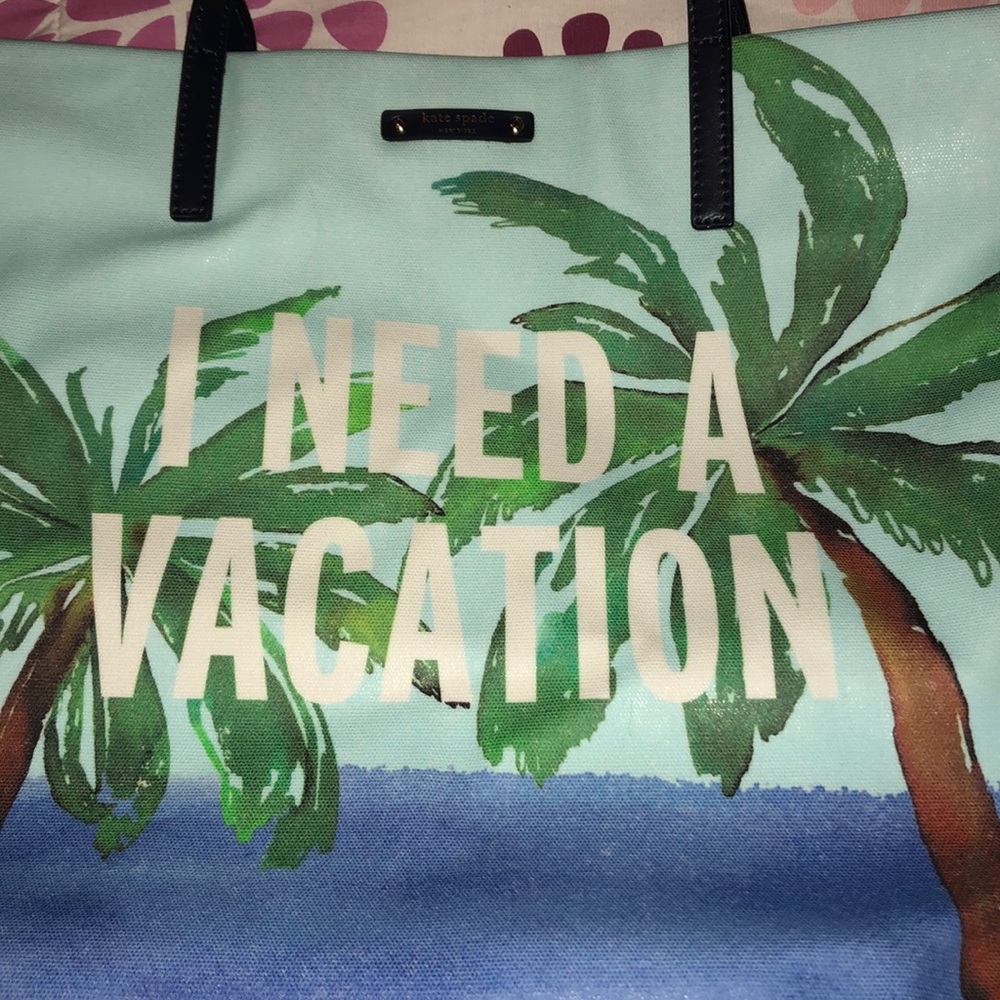 Kate Spade “I need a vacation” tote